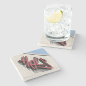 Hal's Steakhouse, Hal's Buckhead, Hal's Atlanta Stenen Onderzetter (Zijkant)