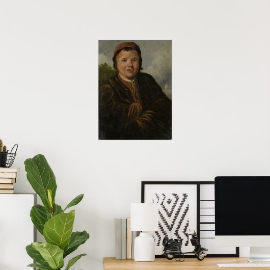 Hals - Vissen Boy Poster (Thuiskantoor)