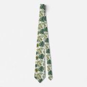 Halsdoek met een tropisch bladpatroon stropdas (Voorkant)