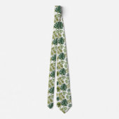 Halsdoek met een tropisch bladpatroon stropdas (Achterkant)