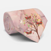 Halsdoek voor plaatsaanwijzers Herfst Vlinder & Bo Stropdas (Opgerold)