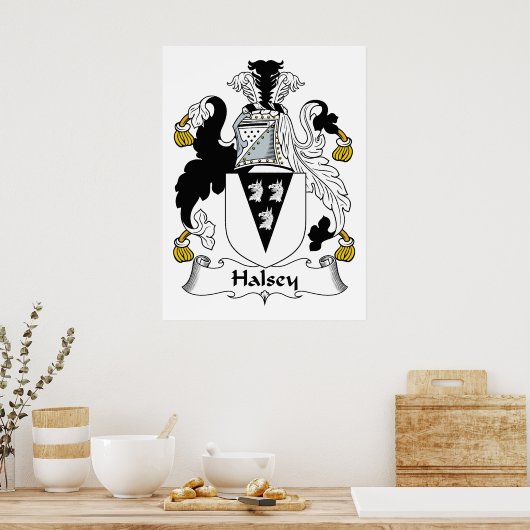 Halsey Family Crest Poster (Keuken)