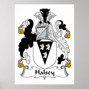 Halsey Family Crest Poster