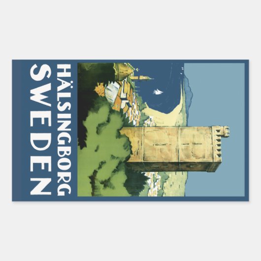 Halsingborg ~ Zweden Rechthoekige Sticker (Voorkant)