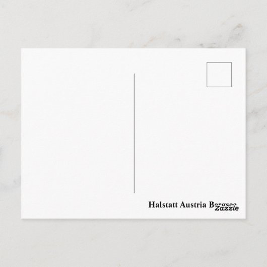 Halstatt Austria Bergsee Briefkaart (Achterkant)