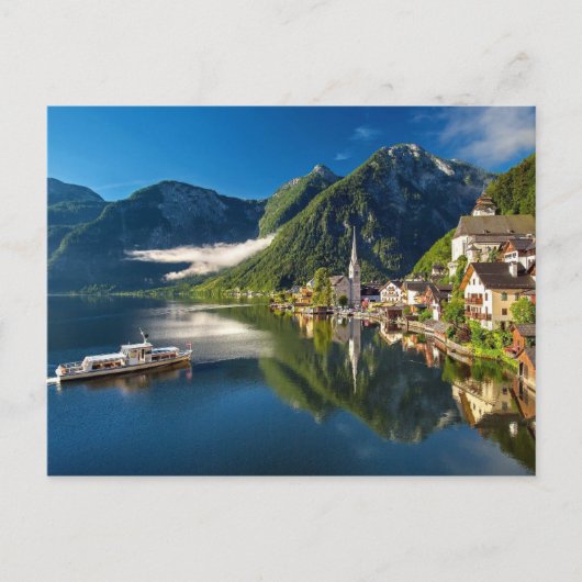 Halstatt Austria Bergsee Briefkaart (Voorkant)