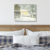 Halstead Road in Snow (door Eric Ravilious) Canvas Afdruk (Insitu (Slaapkamer))