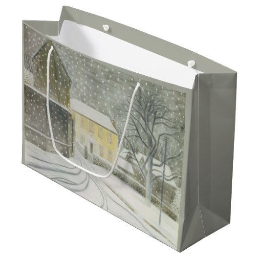 Halstead Road in Snow (door Eric Ravilious) Groot Cadeauzakje (Voorkant Gekanteld)