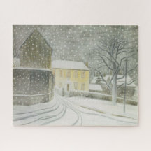Halstead Road in Snow (door Eric Ravilious)