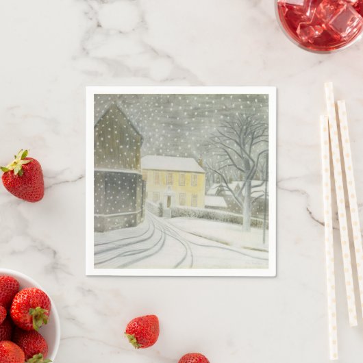 Halstead Road in Snow (door Eric Ravilious) Servet (Insitu)