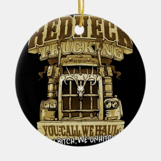 halsvrachtwagen keramisch ornament (Voorkant)