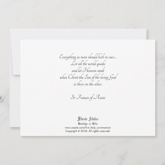 Halt in Awe First Community Invitations Kaart (Achterkant)