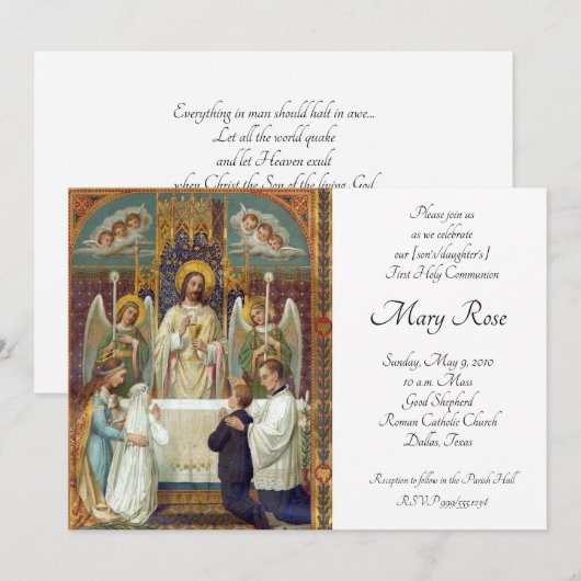 Halt in Awe First Community Invitations Kaart (Voorkant / Achterkant)