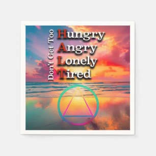 HALT Recovery Slogan Zonsopgang Servet