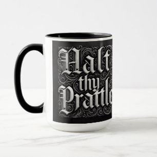 Halt Thy Prattle middeleeuwse koffie Mok Cup