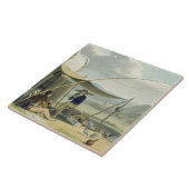 Halt van de familie van een baas, bord 17 van 'Afr Tegeltje (Zijkant)