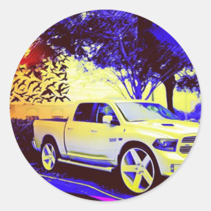 HALTE VAN DE MIDDENRIDDER RONDE STICKER