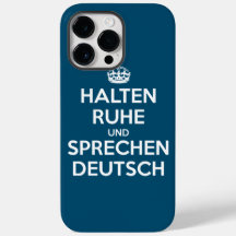 Halten Ruhe und Sprechen Deutsch