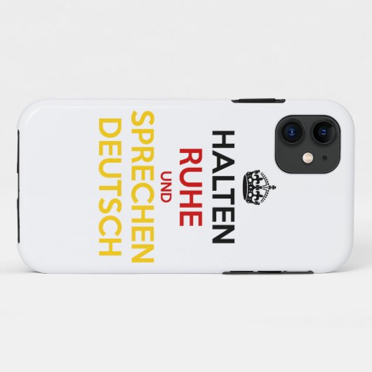 Halten Ruhe und Sprechen Deutsch Case-Mate iPhone Case (Achterkant (horizontaal))