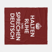Halten Ruhe und Sprechen Deutsch Fleece Deken (Voorkant (Horizontaal))