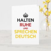 Halten Ruhe und Sprechen Deutsch Kaart (Gele Bloem)