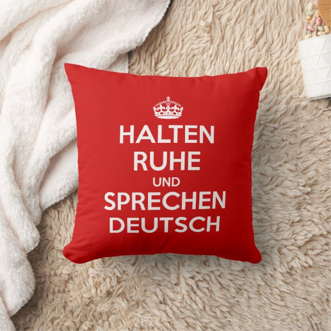 Halten Ruhe und Sprechen Deutsch Kussen (Deken)