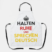 Halten Ruhe und Sprechen Deutsch Schort (Voorkant)