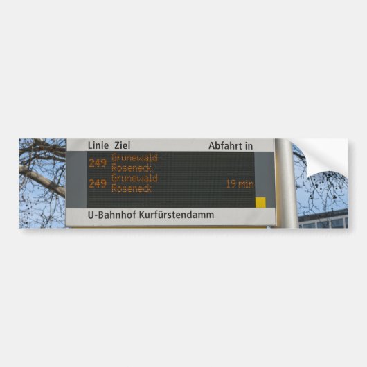 Haltenbord in Berlijn Bumpersticker (Voorkant)