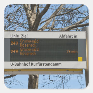 Haltenbord in Berlijn Vierkante Sticker