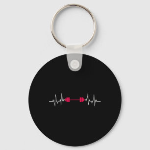 Halter fitness hartslag kracht sporten bodybuildin sleutelhanger
