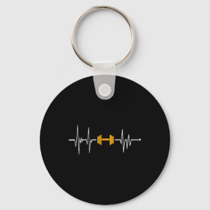 Halter Gewichtheffen Hartslag - Bodybuilding Sleutelhanger