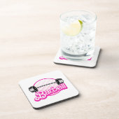 Halter - roze bier onderzetter (Rechterzijde)