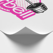 Halter - roze cadeaupapier (Hoek)