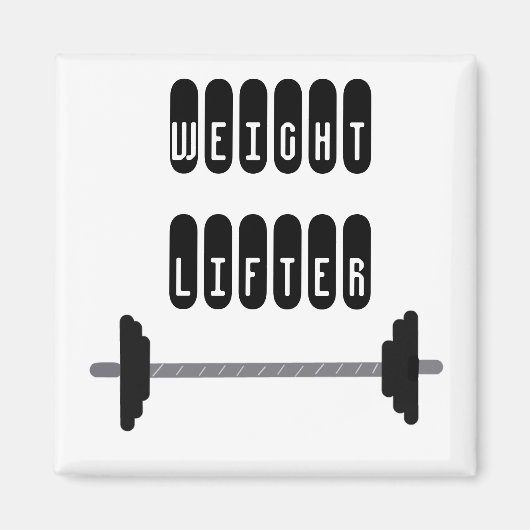 Halteraar Met Barbell Magneet (Voorkant)