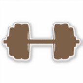 haltere musculus gewicht bodybuilding sticker (Voorkant)