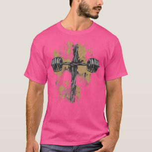 Halterkrois Grappig Christelijk Fitness Jezus Gewi T-shirt
