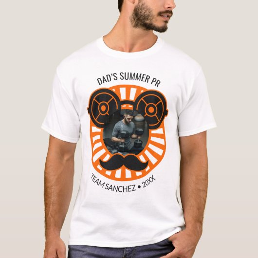 Halterplaat-zonnebril Vaderdag foto T-shirt (Voorkant)