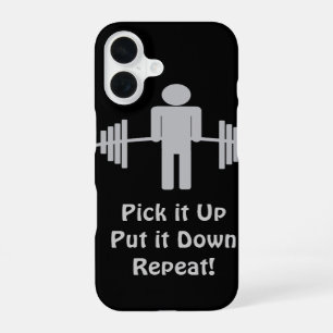 Halterstang Fitness Gym Persoonlijke Trainer iPhone 16 Hoesje