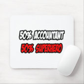 Halve accountant... halve superheld muismat (Met muis)