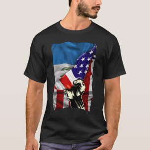 Halve Amerikaanse vlag Guatemalteekse WORTELS USA T-shirt