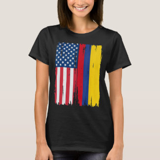 Halve Amerikaanse Vlag Roots USA Colombia T-shirt