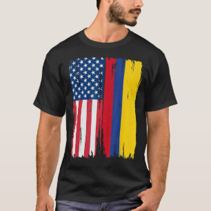 Halve Amerikaanse Vlag Roots USA Colombia T-shirt
