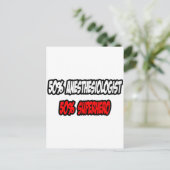 Halve anesthesist... Halve superheld Briefkaart (Staand voorkant)
