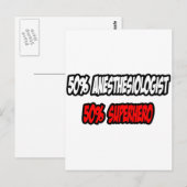 Halve anesthesist... Halve superheld Briefkaart (Voorkant / Achterkant)