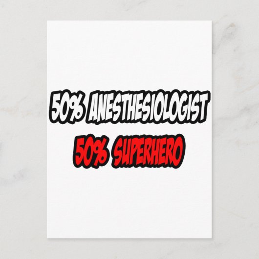 Halve anesthesist... Halve superheld Briefkaart (Voorkant)