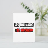 Halve apotheker ... Half superheld Briefkaart (Staand voorkant)