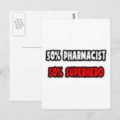 Halve apotheker ... Half superheld Briefkaart (Voorkant / Achterkant)