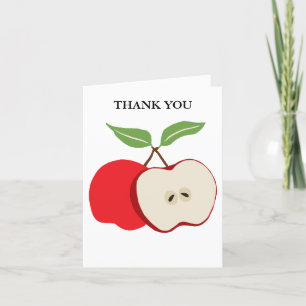 Halve Apple Teacher Apprecie Bedankt voor je kaart