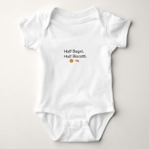 Halve Bagel. Halve Biscotti. Jewtalian Baby Babybo Romper