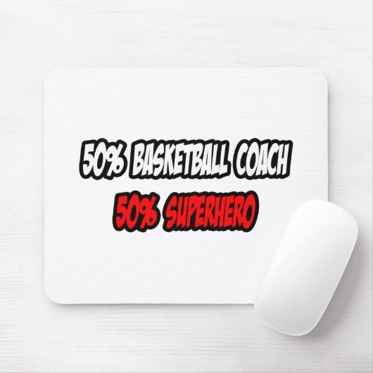 Halve basketbalcoach... Halve superheld Muismat (Met muis)